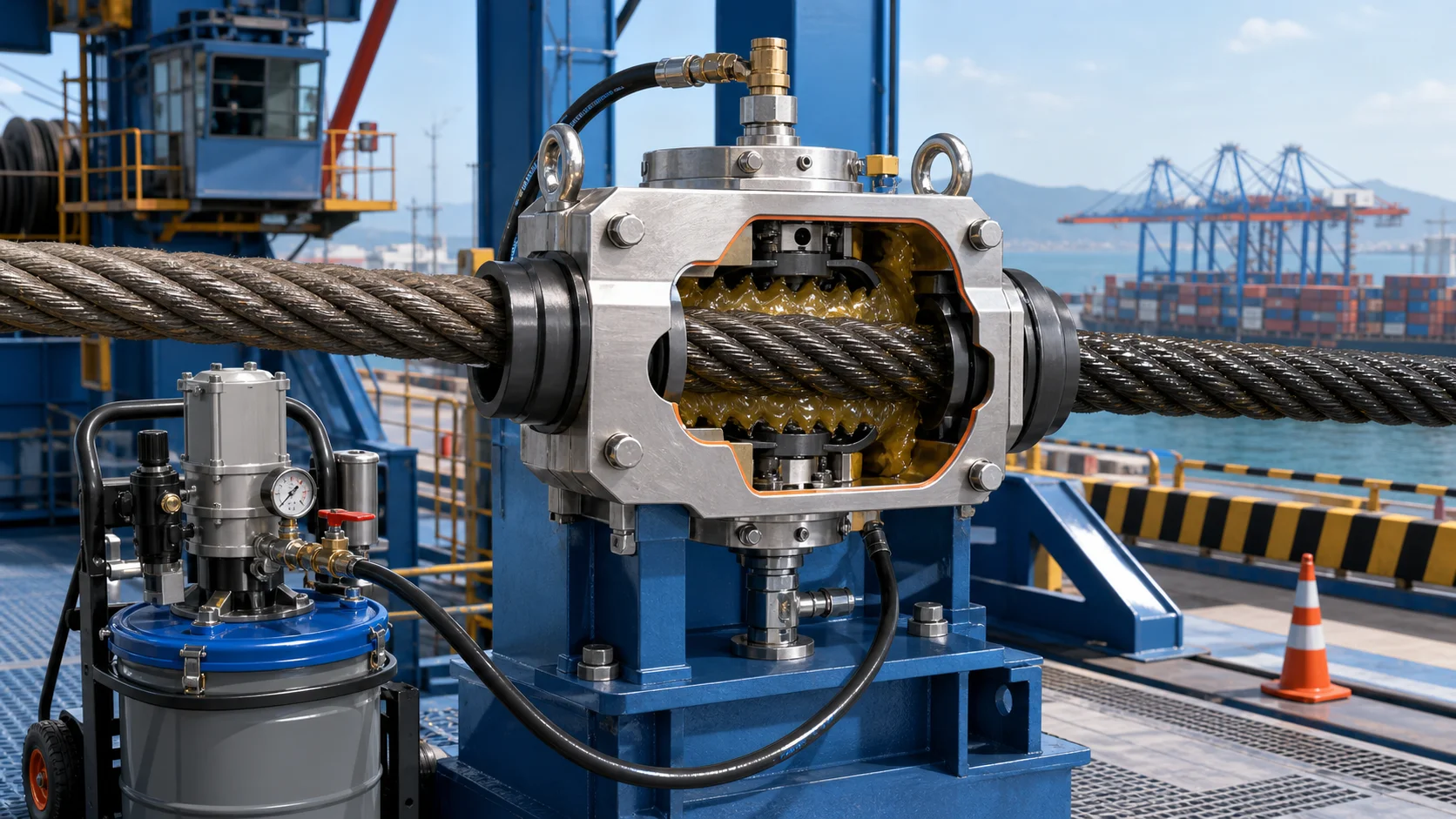 Wire Rope Greasing System